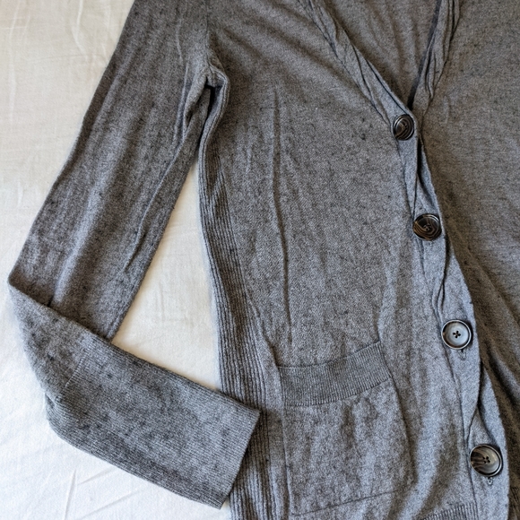 Banana Republic Wool Blend V Neck Button Down Cardigan Pockets Small - Picture 11 of 11